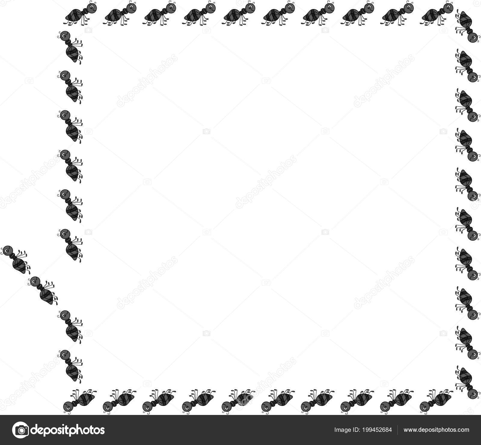 Download Ant border | Ant Border Rectangle Frame — Stock Vector ...