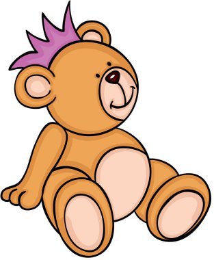 Taç ile oturma sevimli ayıcık