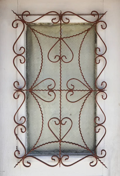 Okno Stylizovaný Železné Mřížky — Stock fotografie