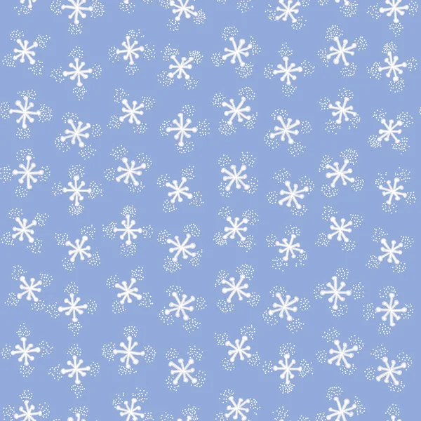 Navidad Nieve Sin Costuras Con Hermosos Copos Nieve — Archivo Imágenes Vectoriales