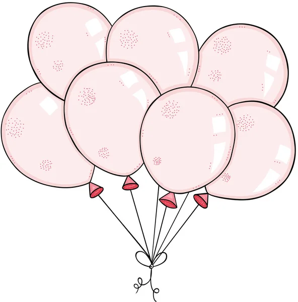 可扩展的矢量代表一个可爱的粉红色气球 元素为设计 插图查出在白色背景 — 图库矢量图片
