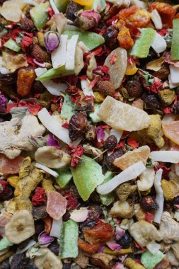 Kurutulmuş çiçek renkleri çeşitli kurutulmuş bitki çayları