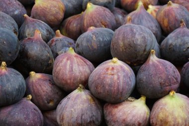 Bir yığın taze mor incir.