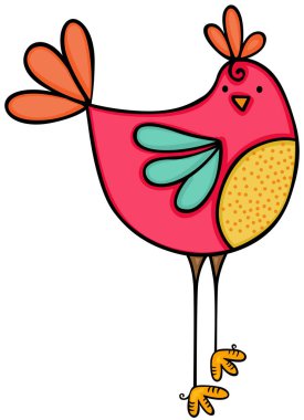 Beyaz tenli küçük sevimli kuş.