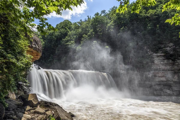 Niebla Cumberland Falls — Foto de Stock