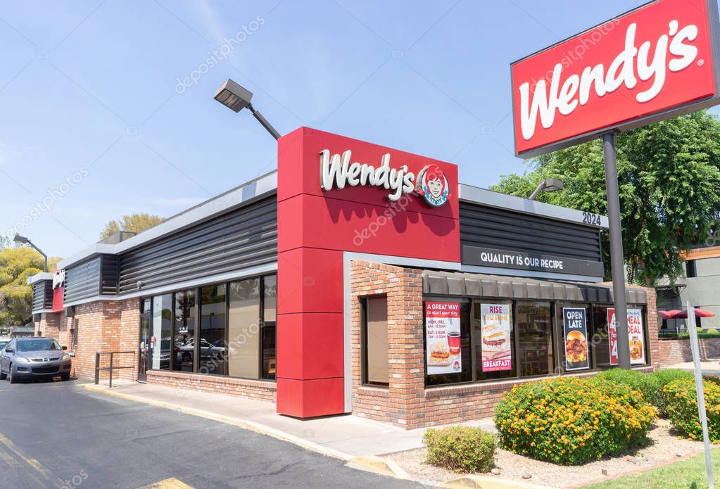Phoenix,Az,USA -7.30.18; Wendy's is an American international fast food restaurant chain founded by Dave Thomas on November 15, 1969, in Columbus, Ohio.
