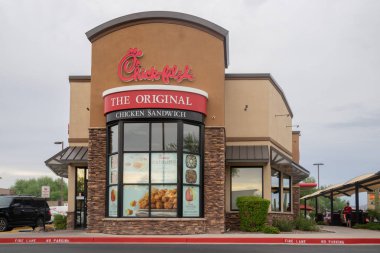 Phoenix, Az, ABD-7.20.18: Chick-fil-A tavuk sandviç içinde uzmanlaşmış Georgia, merkezi bir Amerikan fast food restoran zinciridir. Mayıs 1946 yılında kurulan, o 2200 restoranlar faaliyet.