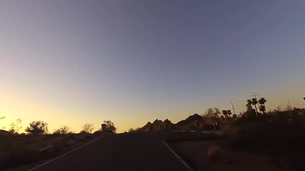 Traversez Spectaculaire Arizona Papago Park Buttes Direction Phoenix — Video