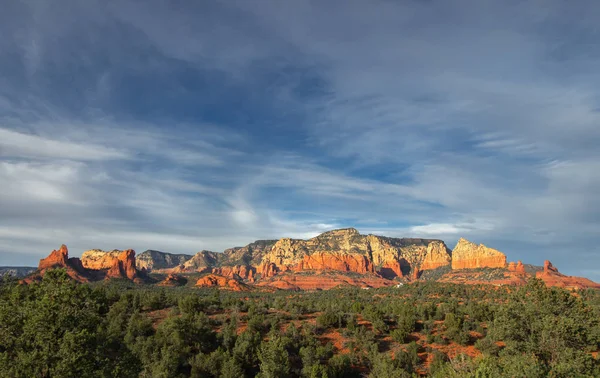 Sedona Coucher Soleil Majestueux Panorama Paysage Style Fond — Photo