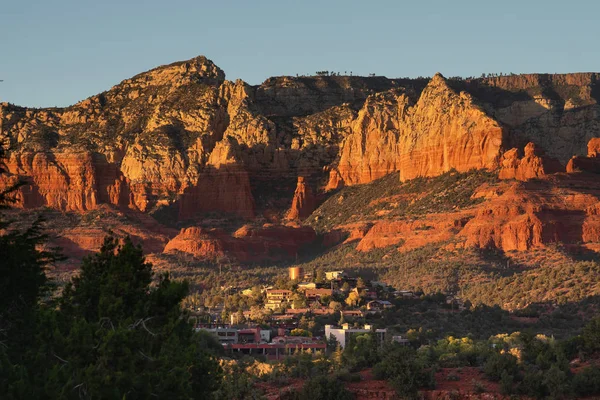 Sedona Majestic Sunset Panorama Style Landscape Background — Stock Photo, Image