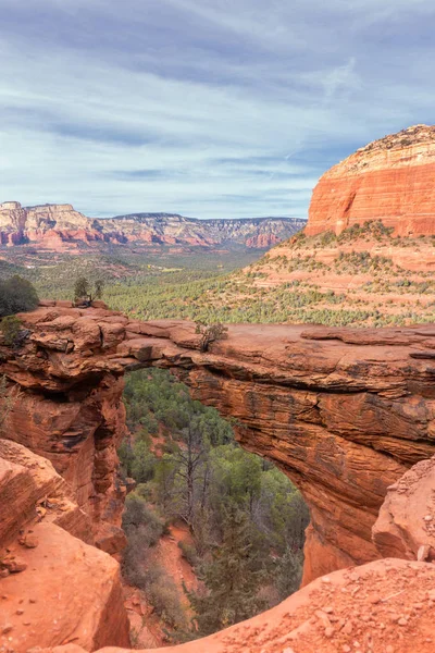 Devils Bridge Kuzey Tarafında Sermaye Butte Sedona Arizona Amerika Güney — Stok fotoğraf