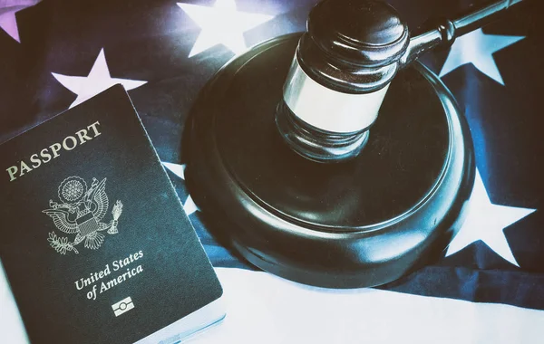 Estados Unidos Passaporte Legal Entry Concept Image — Fotografia de Stock