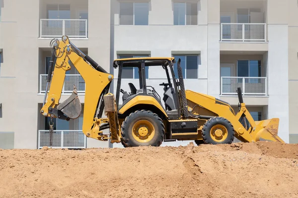 Bulldozer Nieuwbouw Terrein — Stockfoto