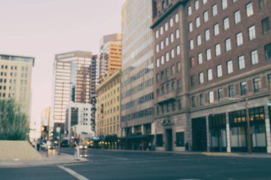 Defokuslı şehir sokak arka plan, sessiz yan sokak Phoenix, Arizona.