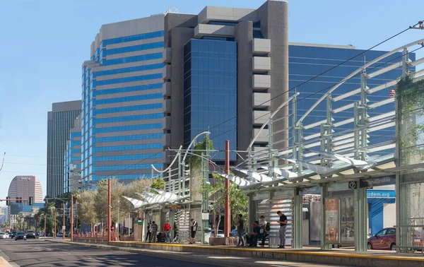 凤凰城 2019 中城站为山谷地铁轻轨站在凤凰城亚利桑那州 — 图库照片
