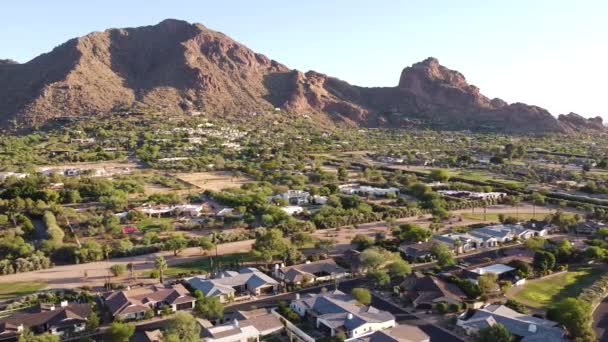 Drönarbilder Scottsdale Phoenix Nära Tempe Och Scottsdale Usa — Stockvideo