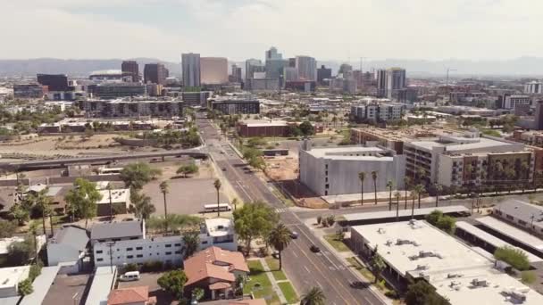 Phoenix Arizona Usa Aerial Footage Central Phoenix Capital City Arizona — стоковое видео