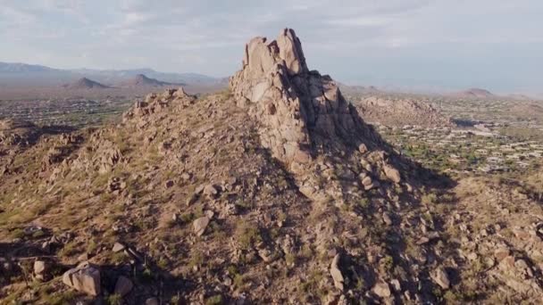 Pinnacle Peak Scottsdale Arizona Usa Αεροφωτογραφία Της Πανέμορφης Ορεινής Περιοχής — Αρχείο Βίντεο