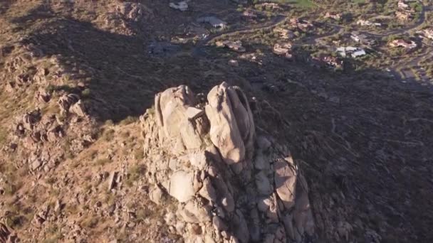 Pinnacle Peak Scottsdale Arizona Usa Aerial Footage Beautiful Desert Mountain — Stock Video