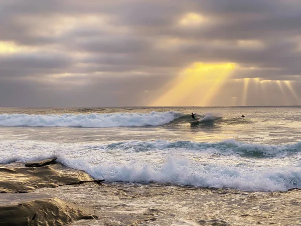 California Jolla Surfers Enjoying Waves — Stock Photo, Image