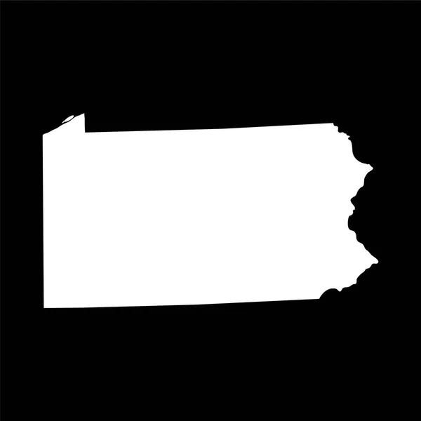 Karta över den amerikanska delstaten pennsylvania — Stock vektor