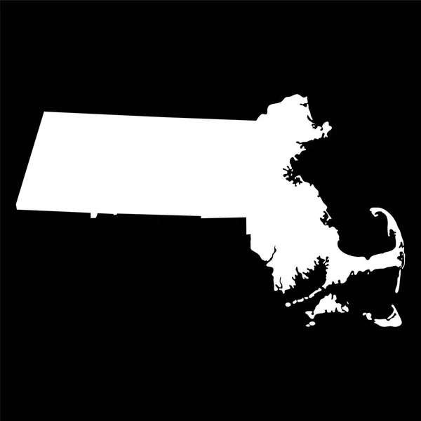 Mapa USA stanu Massachusetts — Wektor stockowy