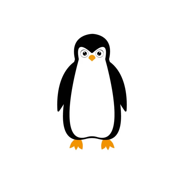 Cartoon polar penguin on white background