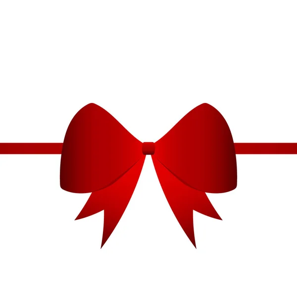 リボンの赤いギフト弓 — ストックベクタ