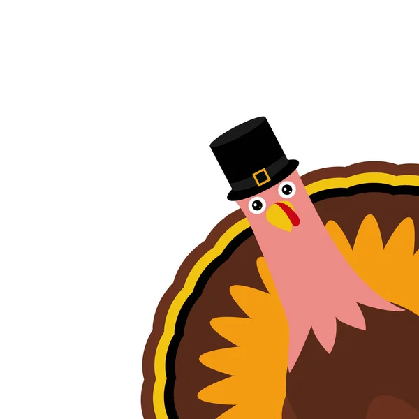 Turkiet Pilgrimin på Thanksgiving Day — Stock vektor