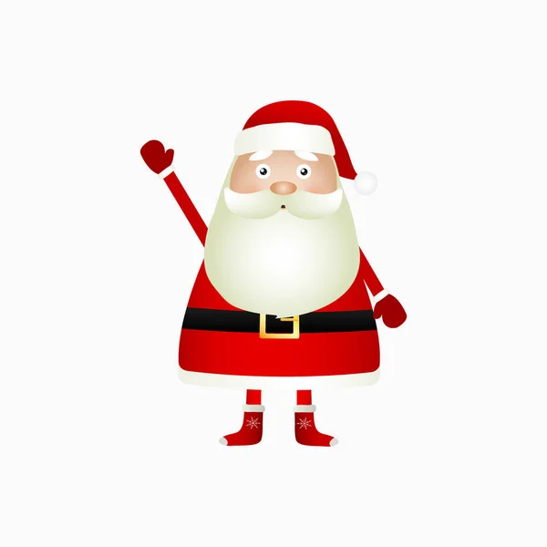 Santa Claus sobre un fondo blanco — Vector de stock