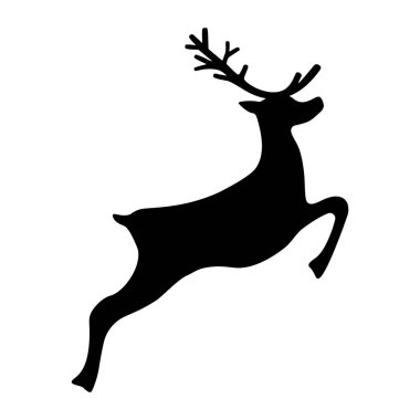 Ren geyiği çalışan beyaz izole