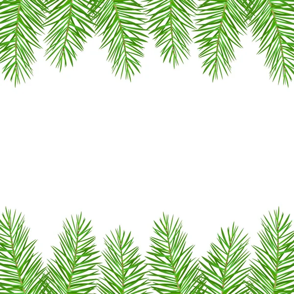 Zweige der grünen Weihnachtsfichte — Stockvektor