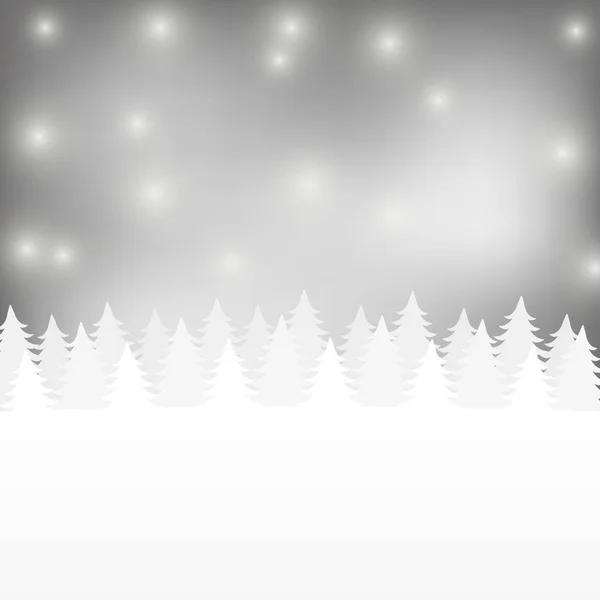 Bosque de invierno Navidad — Vector de stock