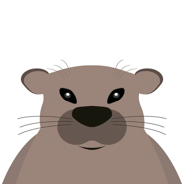 Groundhog on a white background. — Stock Vector