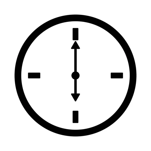 Icono de reloj plano. Reloj web de silueta hora — Archivo Imágenes Vectoriales