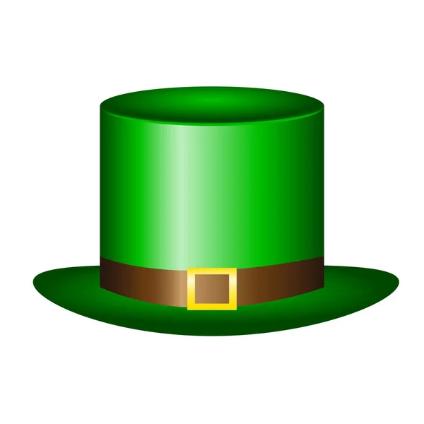 Πράσινο καπέλο νυφικό για τις διακοπές s Αγίου Πατρικίου ημέρα — Διανυσματικό Αρχείο