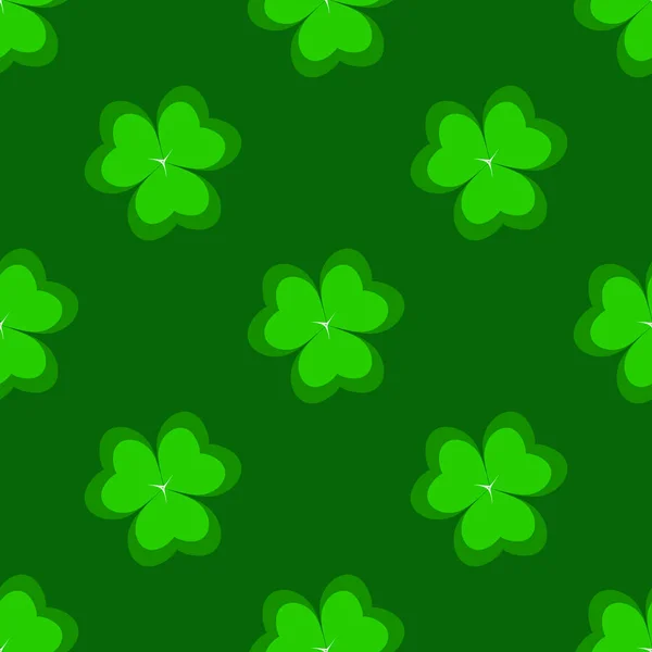 Fond de trèfle sur fond blanc pour la fête de la Saint Patrick s — Image vectorielle