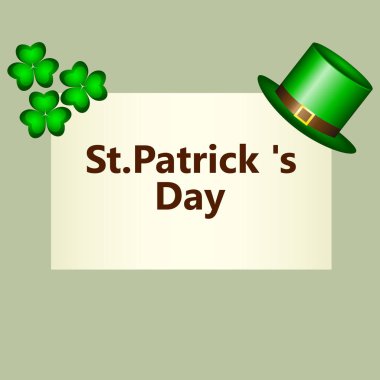 Yonca ve şapka klpak sembolü St. Patrick s gün ile banner
