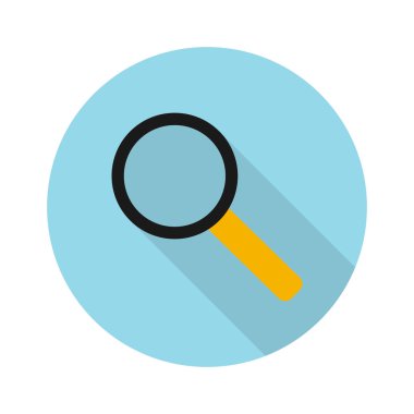 Con Büyüteç gölge ile. Düz işareti