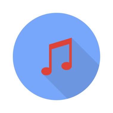 Beyaz bir arka planda müzik notası.