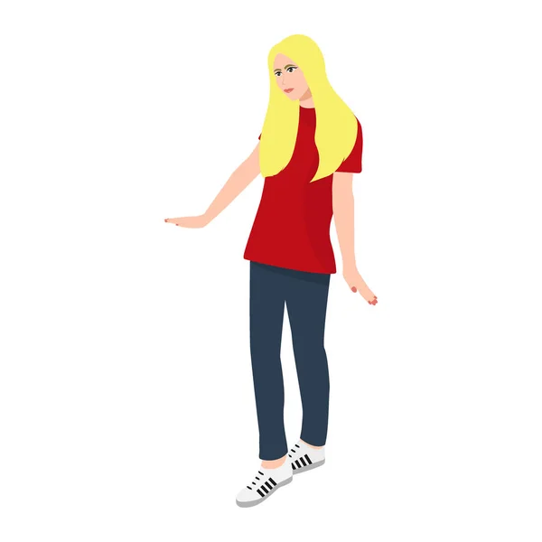 Girl dancing on a white background. icon — Stock Vector