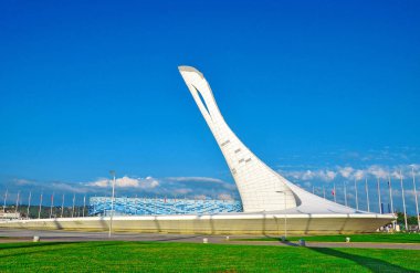 Rusya - 2 Ekim 2018 Soçi Olimpiyat Parkı. Imeretian tatil de şarkı çeşme meşale