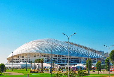 Rusya - 2 Ekim 2018 Soçi Olimpiyat Parkı.Stadium arena Fisht Sochi