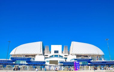 Rusya - 2 Ekim 2018 Soçi Park.Stadium futbol arenası Fisht