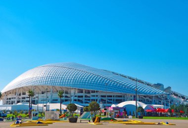 Rusya - 2 Ekim 2018 Soçi Park.Stadium futbol arenası Fisht
