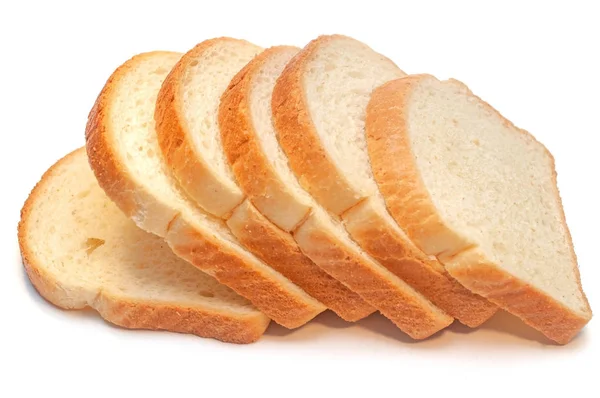 Una hogaza de pan fresco aislado sobre fondo blanco —  Fotos de Stock