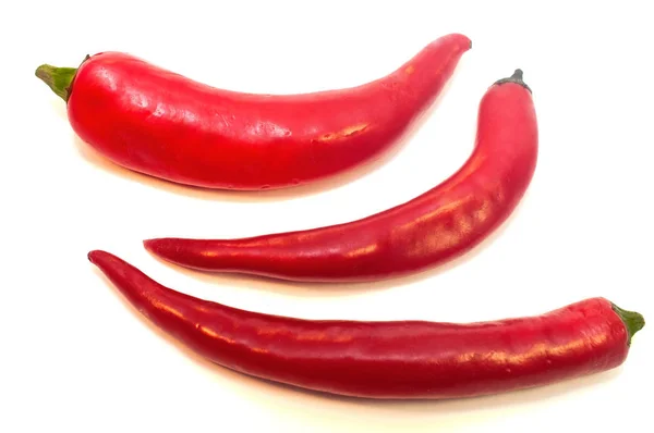 Rote scharfe Chilischote isoliert — Stockfoto