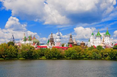 Rusya, Moskova-Temmuz 27 2019: Izmailovo Kremlin