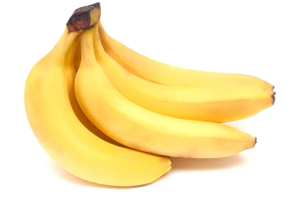 Fructe tropicale de banane izolate pe alb — Fotografie, imagine de stoc