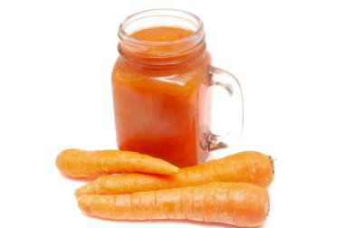 Detoks Vücut Temizliği ve Sağlıklı için Hamuru ile Taze Havuç Smoothie